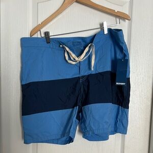 Old Navy Blue Board Shorts with Quick-Dry Fabric